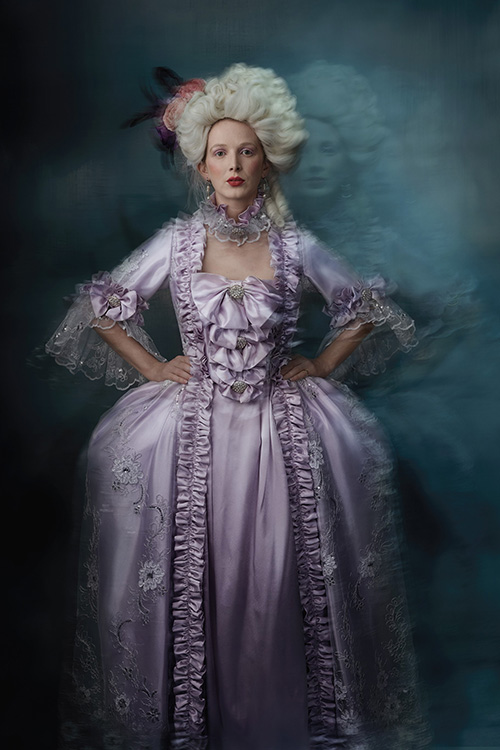 Marie Antionette shoot stunning period Purple and violet ball gown from the musical Phantom of the Opera